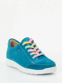 Damen Finn Comfort – Komfort-Sneaker aus Veloursleder petrol