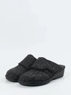 Damen Finn Comfort – Pantoffeln aus Wollfilz in Anthrazit