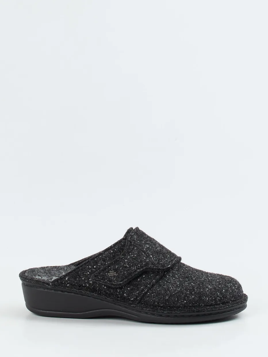 Damen Finn Comfort – Pantoffeln aus Wollfilz in Anthrazit