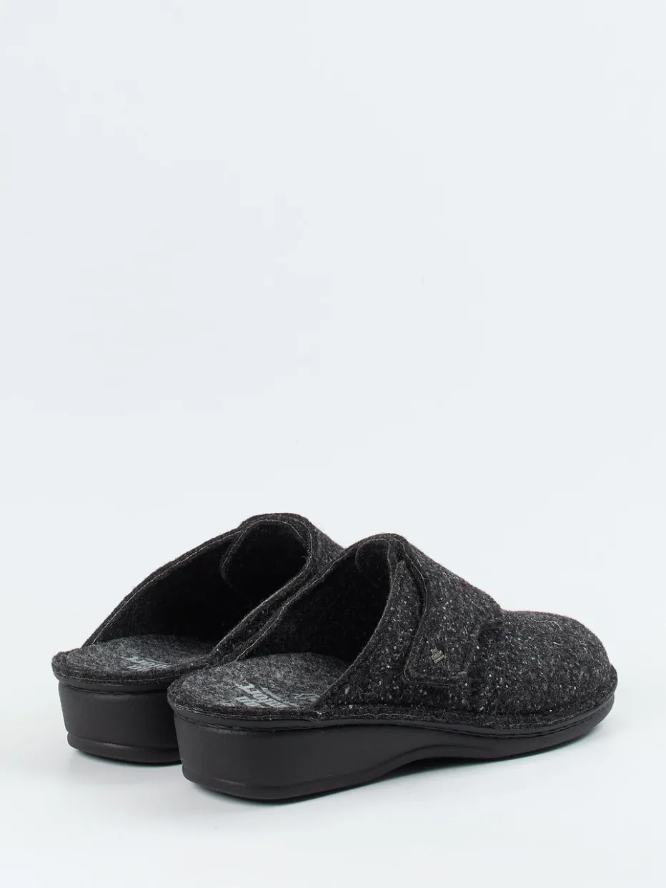 Damen Finn Comfort – Pantoffeln aus Wollfilz in Anthrazit