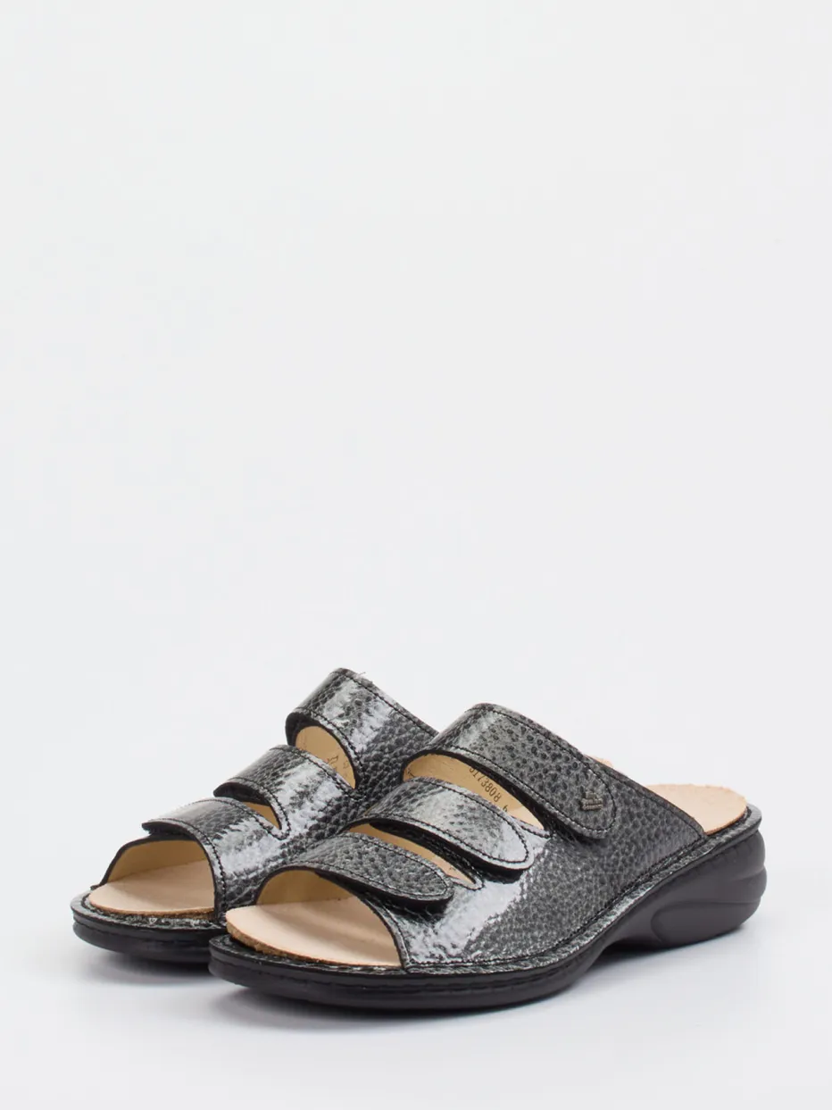 – Pantolette aus Lackleder anthrazit*Finn Comfort Hot