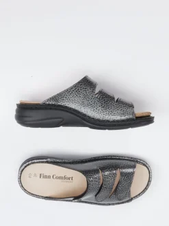 – Pantolette aus Lackleder anthrazit*Finn Comfort Hot