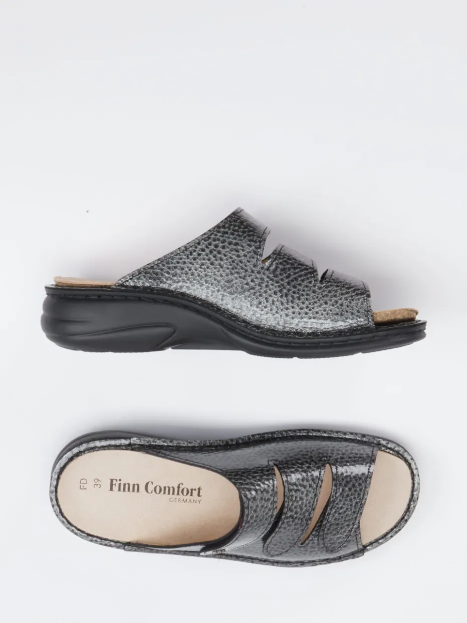– Pantolette aus Lackleder anthrazit*Finn Comfort Hot