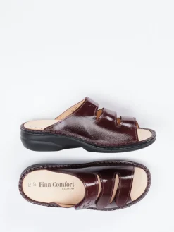 – Pantolette aus Lackleder Bordeaux*Finn Comfort Sale