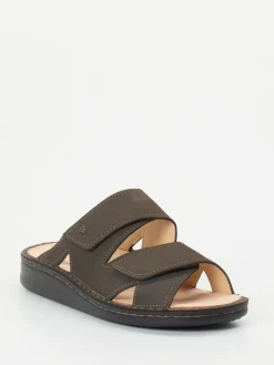 Herren Finn Comfort – Pantolette aus Nubukleder Dunkel