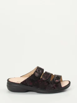 Damen Finn Comfort – Pantolette aus geprägtem Leder Camouflage