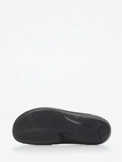 Damen Finn Comfort – Pantolette aus geprägtem Leder Dunkel