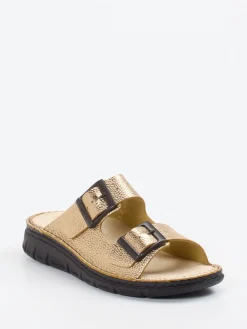 – Pantolette aus Metallicleder goldfarben*Finn Comfort Clearance