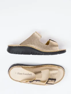 – Pantolette aus Metallicleder goldfarben*Finn Comfort Clearance