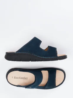 Herren Finn Comfort – Pantolette aus Nubukleder dunkel