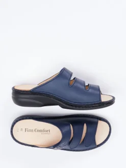 Damen Finn Comfort – Pantolette aus Kalbleder Dunkel