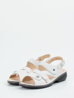 Damen Finn Comfort – Sandale aus geprägtem Leder