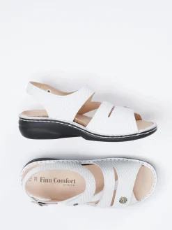 Damen Finn Comfort – Sandale aus geprägtem Leder