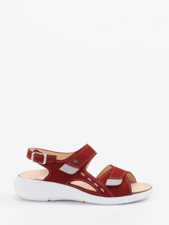 Damen Finn Comfort – Sandalen aus Nubukleder dunkel