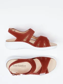 Damen Finn Comfort – Sandalen aus Nubukleder dunkel
