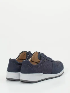 Damen Finn Comfort – Schnürschuh aus Nubukleder Dunkel