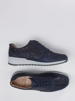 Damen Finn Comfort – Schnürschuh aus Nubukleder Dunkel