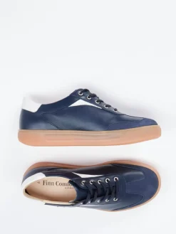 Damen Finn Comfort – Schnürschuh aus Kalbleder Dunkel