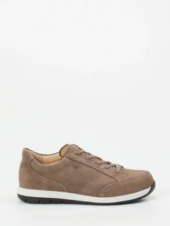 Herren Finn Comfort – Schnürschuh aus Veloursleder taupe