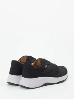 Damen Finn Comfort – Schnürschuh aus Nubukleder Schwarz