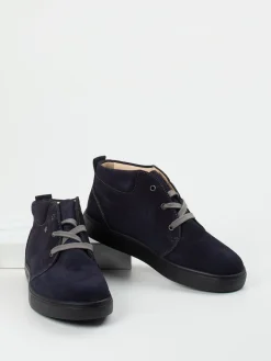 Damen Finn Comfort – Schnürschuh aus Veloursleder Dunkel