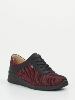 Damen Finn Comfort – Schnürschuhe aus Mesh und Nubukleder
