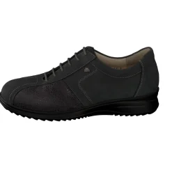 Damen Finn Comfort – Schnürschuhe aus Nubukleder anthrazit