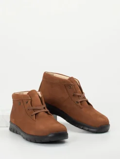 Damen Finn Comfort – Schnürstiefelette aus Nubukleder