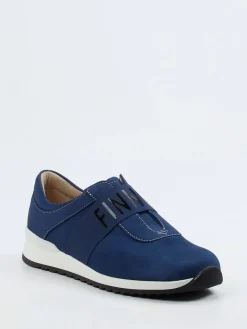 Damen Finn Comfort – Slipper aus Nubukleder in Marine