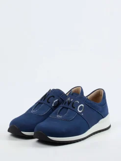 Damen Finn Comfort – Slipper aus Nubukleder in Marine