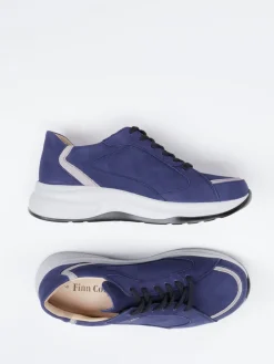 Damen Finn Comfort – Sneaker aus Nubukleder tinten