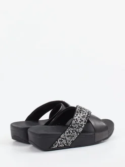 Damen FitFlop – Pantolette aus Textil mit Strassbesatz