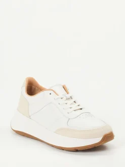 Damen FitFlop – Sneaker aus Kalbleder und Veloursleder