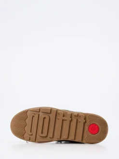 Damen FitFlop – Winter-Boots aus Textil und Veloursleder oliv