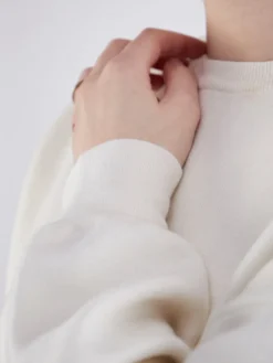 – Feinstrick-Pullover aus Baumwolle-Kaschmir Cremeweiß*FLONA Clearance