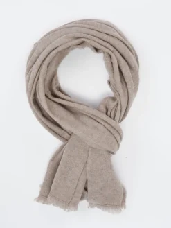 Damen FLONA – Feinstrickschal aus Kaschmir in Beigegrau