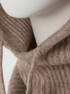 Damen FLONA – Strickhaube aus Kaschmir in Taupe