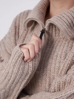 Damen FLONA – Strickpullover aus Wollmischung beige