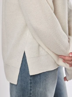 – Strickpullover aus geripptem Material creme*FLONA Sale