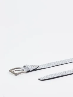 – Gürtel aus Kalbleder mit Schlangenprägung*Floris van Bommel New