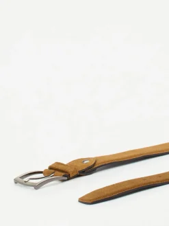 – Ledergürtel aus Veloursleder cognac*Floris van Bommel Clearance