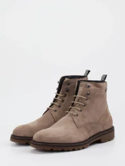 – Schnürboots aus Veloursleder Taupe*Floris van Bommel Sale