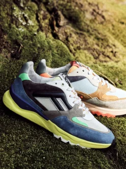 Herren Floris van Bommel – Sneaker aus Velour/Textil color