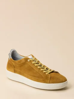 Herren Floris van Bommel – Sneaker aus Veloursleder Senf