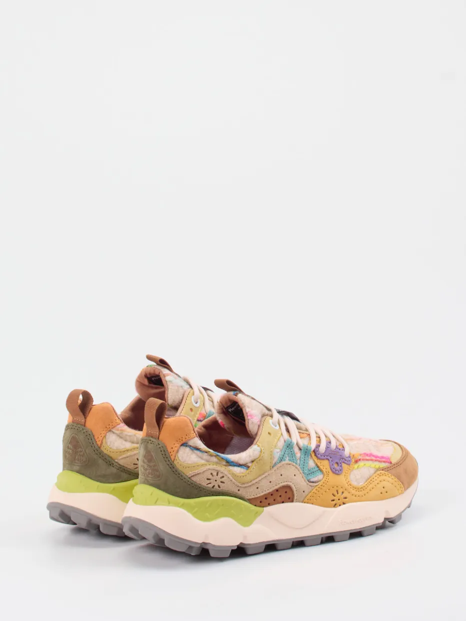 Damen Flower Mountain – Chunky Sneaker aus Velour/Textil color