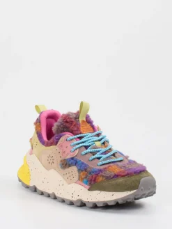 Damen Flower Mountain – Chunky-Sneaker aus Velour/Textil color
