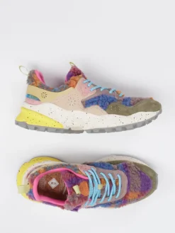 Damen Flower Mountain – Chunky-Sneaker aus Velour/Textil color