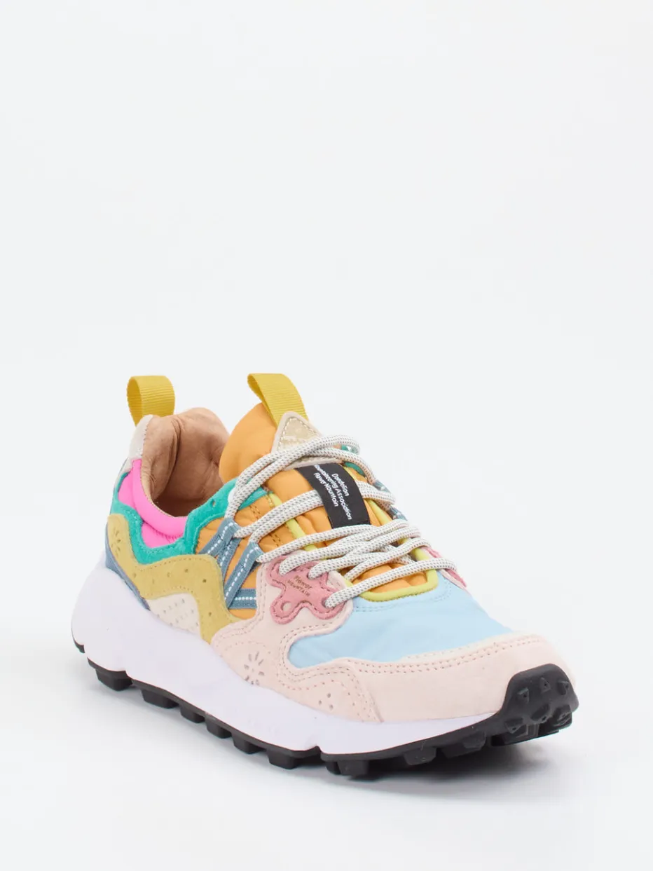 – Sneaker aus Velour/Textil color*Flower Mountain Hot