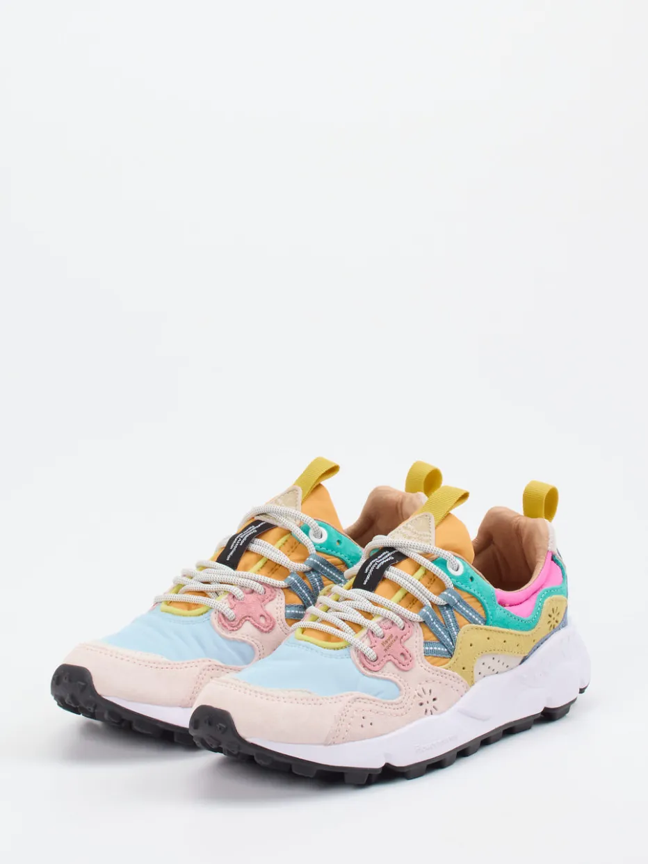 – Sneaker aus Velour/Textil color*Flower Mountain Hot