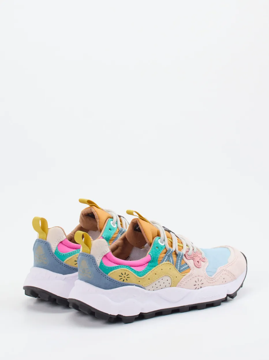 – Sneaker aus Velour/Textil color*Flower Mountain Hot